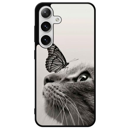 Cica és Pillangó - macskás Samsung Galaxy S24 Plus tok