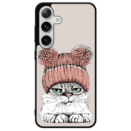 Cuki sapkás cica Samsung Galaxy S24 Plus tok