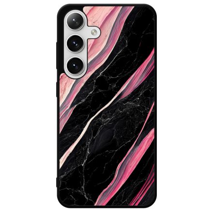 Luxury fekete-pink márvány mintás Samsung Galaxy S24 Plus tok