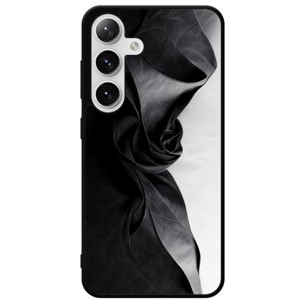 Szatén hatású fekete-fehér Art Samsung Galaxy S24 Plus tok