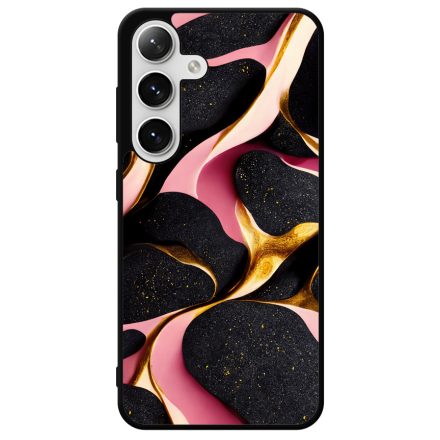Fekete-Lila és arany mintás Art Samsung Galaxy S24 Plus tok