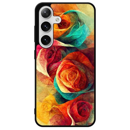 Absztrakt színes rózsák Art Samsung Galaxy S24 Plus tok
