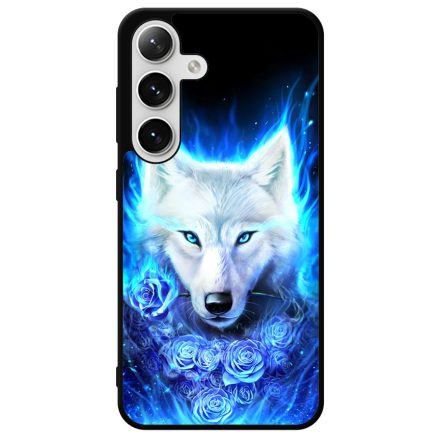 Farkas kék rózsával Samsung Galaxy S24 Plus tok