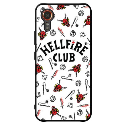 Hellfire Club - Fehér Mintás - Stranger Things Samsung Galaxy Xcover 7 tok
