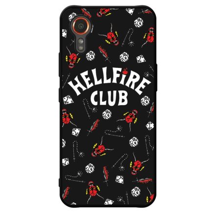 Hellfire Club - Fekete mintás - Stranger Things Samsung Galaxy Xcover 7 tok