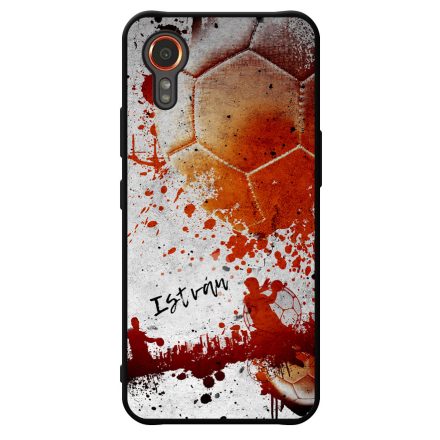 Kerd a neveddel RED kezilabda mintas Samsung Galaxy Xcover 7 tok