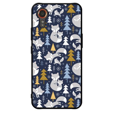 Tündéri Karácsonyi róka mintás Samsung Galaxy Xcover 7 tok