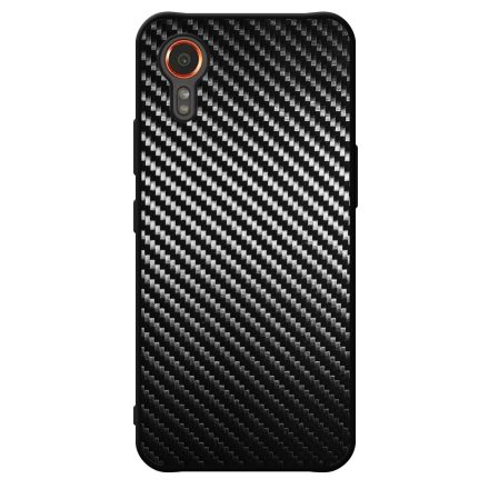 Ezüst karbon fiber mintás Samsung Galaxy Xcover 7 tok