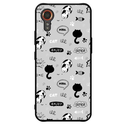 Mrrr Cuki Cica mintás Samsung Galaxy Xcover 7 tok
