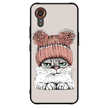 Cuki sapkás cica Samsung Galaxy Xcover 7 tok