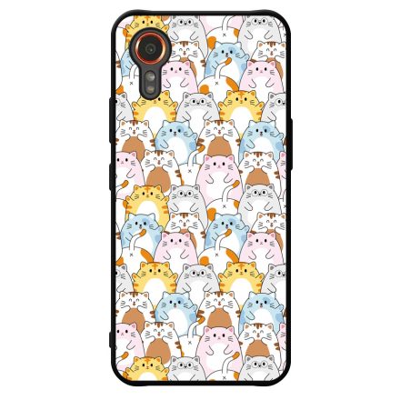 Tündéri Kawaii cica mintás Samsung Galaxy Xcover 7 tok