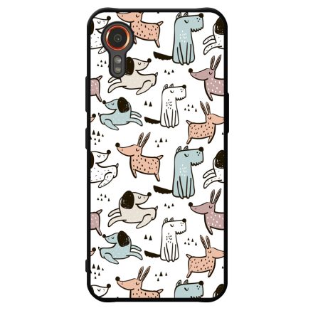 Tündéri rajzolt kutya mintás Samsung Galaxy Xcover 7 tok