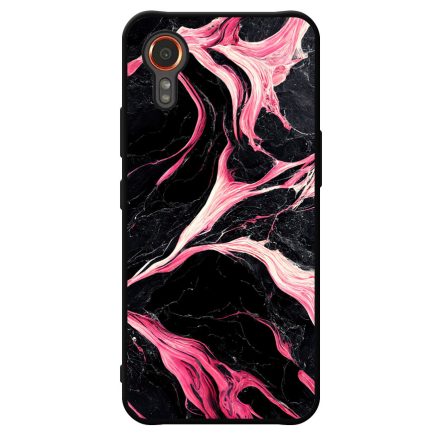 Gyönyörű fekete-pink márvány mintás Samsung Galaxy Xcover 7 tok