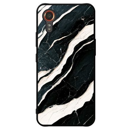Trendi fekete-fehér márvány mintás Samsung Galaxy Xcover 7 tok