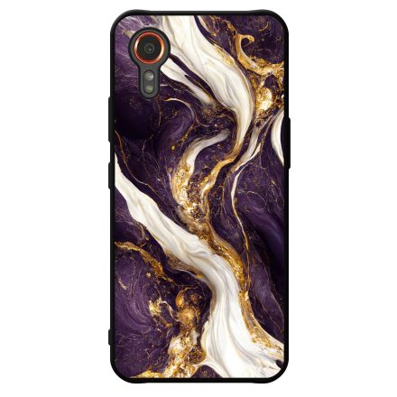 Szépséges lila-fehér és arany márvány mintás  Samsung Galaxy Xcover 7 tok