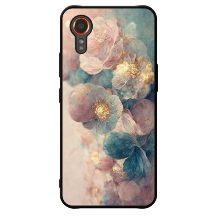 Pasztel rózsaszín és kék virágos Art Samsung Galaxy Xcover 7 tok