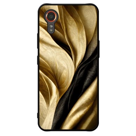 Fekete-arany mintás szatén hatású Art Samsung Galaxy Xcover 7 tok