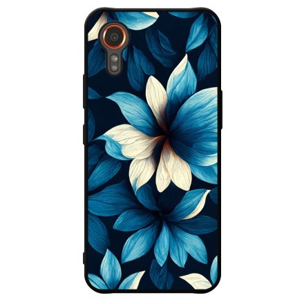 Szépséges kék virágos Art Samsung Galaxy Xcover 7 tok