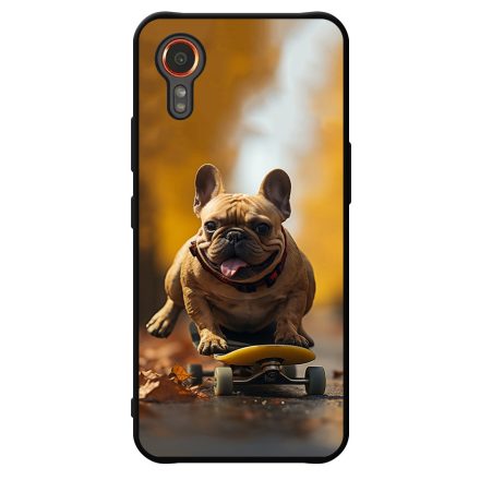 Francia bulldog gördeszkán Samsung Galaxy Xcover 7 tok