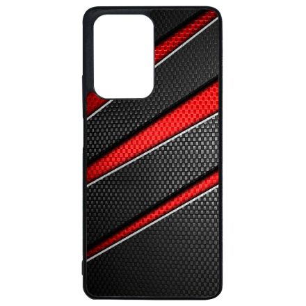 Piros fekete csíkos karbon mintás Xiaomi 11T/11T Pro tok