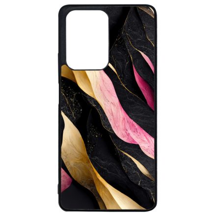 Szépséges fekete-pink és arany márvány mintás Xiaomi 11T/11T Pro tok
