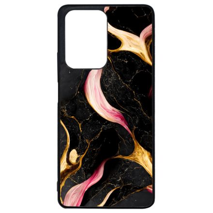 Különleges fekete-pink és arany márvány mintás Xiaomi 11T/11T Pro tok