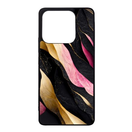 Szépséges fekete-pink és arany márvány mintás Xiaomi szilikon tok