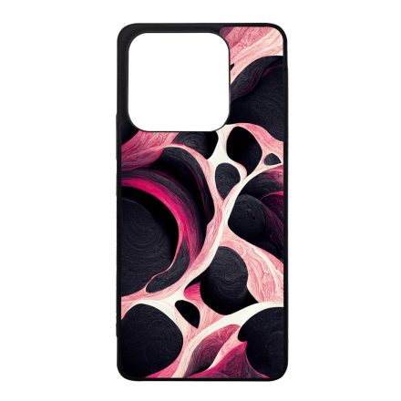 Gyönyörű fekete-fehér és pink márvány mintás Xiaomi szilikon tok