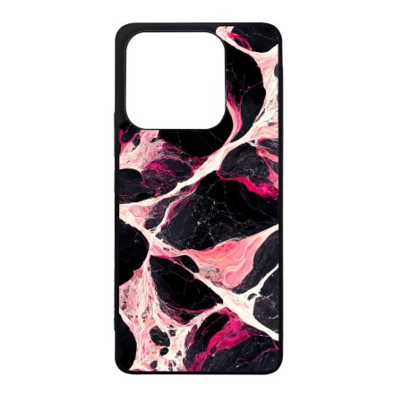 Különleges fekete-fehér és pink márvány mintás Xiaomi szilikon tok