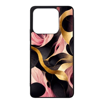 Aranyló fekete-pink márvány mintás Xiaomi szilikon tok
