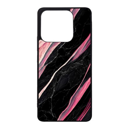 Luxury fekete-pink márvány mintás Xiaomi szilikon tok