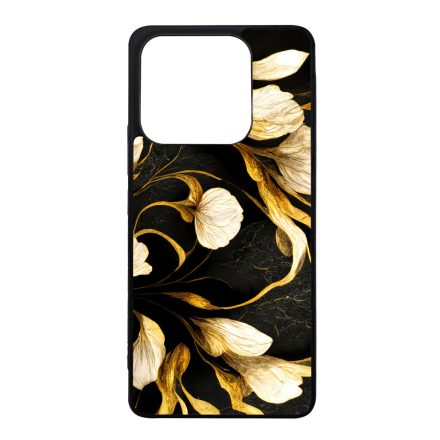 Fekete-arany kála szatén hatású Art Xiaomi szilikon tok