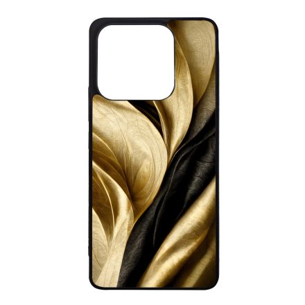 Fekete-arany mintás szatén hatású Art Xiaomi szilikon tok