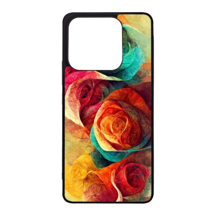 Absztrakt színes rózsák Art Xiaomi szilikon tok