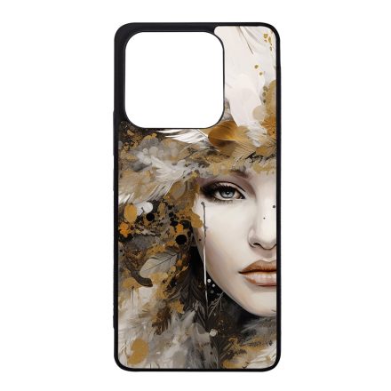 Szépséges aranyló nő Art Xiaomi szilikon tok