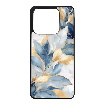Gyönyörű kék és arany leveles Art Xiaomi szilikon tok