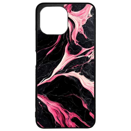 Gyönyörű fekete-pink márvány mintás Xiaomi Mi 11 Lite tok