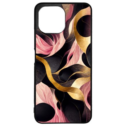 Aranyló fekete-pink márvány mintás Xiaomi Mi 11 Lite tok