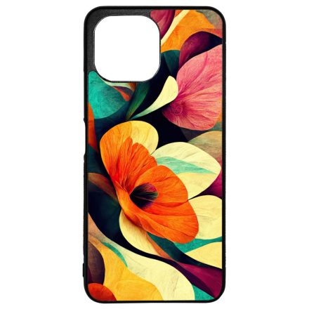 Absztrakt színes virágok Art Xiaomi Mi 11 Lite tok