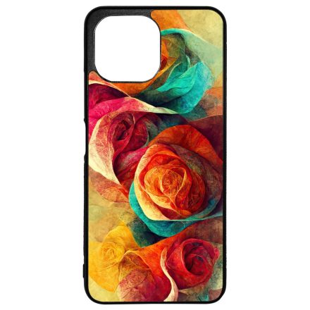 Absztrakt színes rózsák Art Xiaomi Mi 11 Lite tok