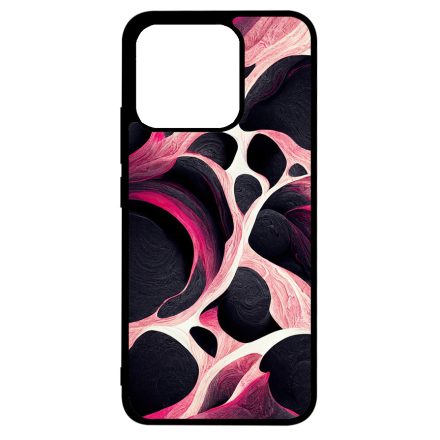 Gyönyörű fekete-fehér és pink márvány mintás Xiaomi Mi 13T / 13T Pro tok