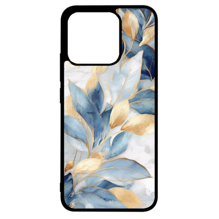 Gyönyörű kék és arany leveles Art Xiaomi Mi 13T / 13T Pro tok