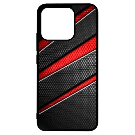 Piros fekete csíkos karbon mintás Xiaomi Mi 14T tok