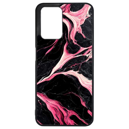 Gyönyörű fekete-pink márvány mintás Xiaomi Redmi 10 / Redmi 10 (2022) tok