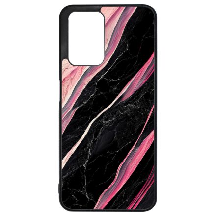 Luxury fekete-pink márvány mintás Xiaomi Redmi 10 / Redmi 10 (2022) tok