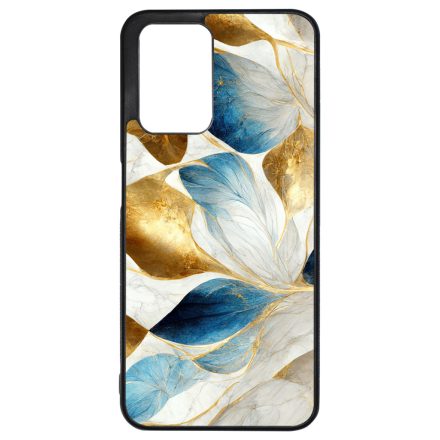 Csodaszép fehér-arany leveles márvány mintás Xiaomi Redmi 10 / Redmi 10 (2022) tok