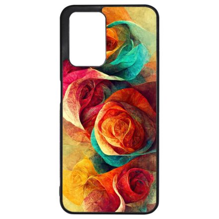 Absztrakt színes rózsák Art Xiaomi Redmi 10 / Redmi 10 (2022) tok