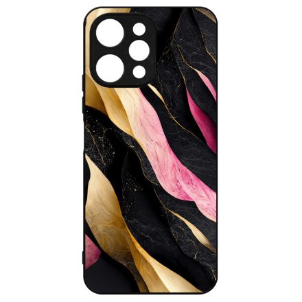 Szépséges fekete-pink és arany márvány mintás Xiaomi Redmi 12 4G tok