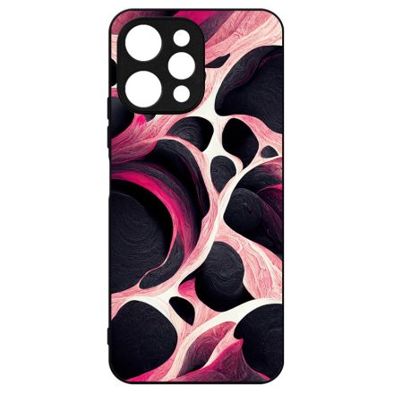 Gyönyörű fekete-fehér és pink márvány mintás Xiaomi Redmi 12 4G tok