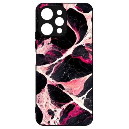 Különleges fekete-fehér és pink márvány mintás Xiaomi Redmi 12 4G tok